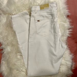 NWT Michael Kors White skinny jeans size 10